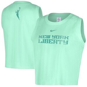 Nike Women's New York Liberty Mint Wordmark Mesh Tank Top